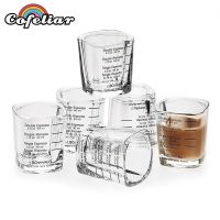 Square Thickened Wall Glass Ounce Cup Graduated Measuring Concentrated Espresso Coffee Cup For Kitchen Supplies 60ml