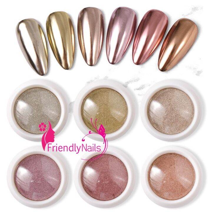 ผงขัดเล็บออโรล่า-ทอง-เงิน-โรสโกลด์-ผงกระจก-6g-rosegold-gold-silver-mirror-glitter-nail-aurora-พร้อมส่งจ้า