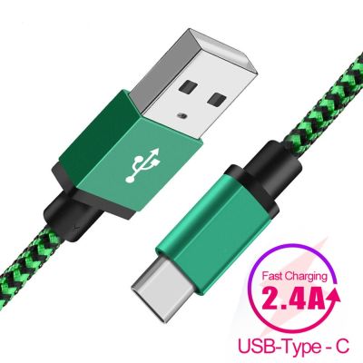 1m/2m/3m Nylon USB Type C Cables Data Sync USB Charger For Xiaomi redmi note 8/9 pro Mobile Phone Accessories USB-C Type-C Cable Docks hargers Docks C