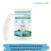 Mamaearth Moisturizing Baby Bathing Soap Bar, pH 5.5, with Goat Milk &amp; Oatmeal. Pack of 4, 75gms each