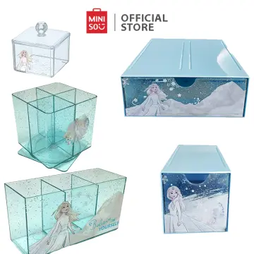 MINISO Sanrio Storage Box Kuromi Cinnamoroll MyMelody Nine-Grid Drawer  Desktop Kawaii Children's Stationery Ornament Arrangement