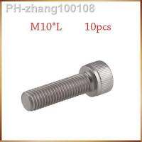 10PCS M10x20/25/30/35/40/50/60 Stainless steel Fine thread hex hexagon socket cap head screw thread M10 boltsM10 nails