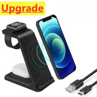 15W 3 In 1 Wireless Charger Stand Fast Charging Dock Station สำหรับ 14 13 12 11 X XR 8 8 7 6 Pro