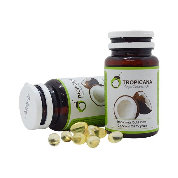 tropicana-oil-coconut-oil-500-mg-60-capsules-ทรอปิคาน่า-น้ำมันมะพร้าว-บริสุทธิ์-สกัดเย็น-ออร์แกนิก-ชนิดแคปซูล