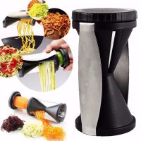 kitchen multi-function wire creative spiral funnel rotary vegetable slicer