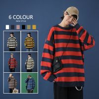 【YD】 Contrast Knitted Sweater 6 Color Men And Womens Pullover Striped Oversized Hot Sale