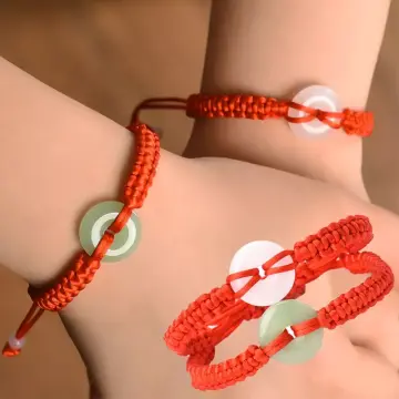Bead Decor Braided Bracelet Lucky String Bracelets, String Charms