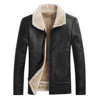 Men Winter New Leather Jackets Autumn and Fur Coat with Fleece Warm Pu Jacket Biker M-4Xl nd