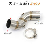 Z900 Motorcycle Exhaust Middle Link Slip On Section Muffler For Kawasaki Z 900 Z900 2017 2018 2019