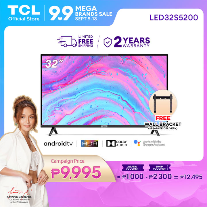 TCL 32 Inch Smart Android TV - LED32S5200 (Google Apps, Netflix, YouTube, Amazon  Prime Video, Google Assistant, Voice Remote, ISDBT Digital TV) | Lazada PH