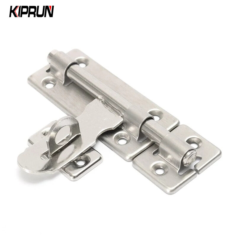 [Sedia Sedia] Kiprun 4/6/8 Inci Perkakasan Kunci Pintu Keluli Tahan Karat Barrel Bolt Selak Padlock Set Set menolak untuk Mengunci Pintu Tetingkap Laci Almari