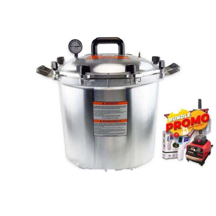 All American AAPC941 Heavycast Aluminum Pressure Cooker with Free Maxim  Electric Blender Commercial Drink Machine Heavy Duty and KZED Non Contact  Infrared Forehead Thermometer Gun