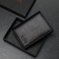 tumi/tumi/D2D3tuming tumi Mens First Layer Cowhide Card Holder Genuine Leather Business Short Wallet Slot Coin Purse