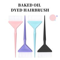 ﹉ 1Pcs PP Handle Nylon Hair Dyeing Paint Tinting Brush Professional Rat Tail Parting Comb For Hair Coloring Baking Oil