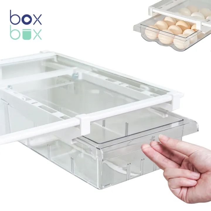 Refrigerator Fruits Organizer with Lid Vegetable Storage Box Sealed Stable  Transparent Eggs Storage Box Drawer Rack