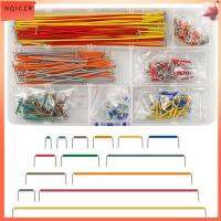 NQICZR 560Pcs 2-125มม. สายจัมเปอร์ Breadboard สีสันสดใส 14ความยาว ชุดคละแบบ การทดลองอุปกรณ์อิเล็กทรอนิกส์ รูปตัวยู สายเคเบิลจัมเปอร์ Arduino สำหรับเด็ก