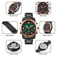 Skmei 1642 Business Men Digital Watch Multifunction Stopwatch Alarm 3 Time Waterproof Male Outdoor Sport Clock Reloj Hombre