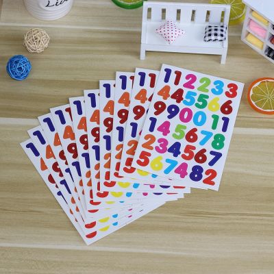 10 Sheets A Pack Number Stickers Labels for Scrapbooking Decoration Diary Planner Photo Albums Exercise Books Digits Stickers Stickers Labels