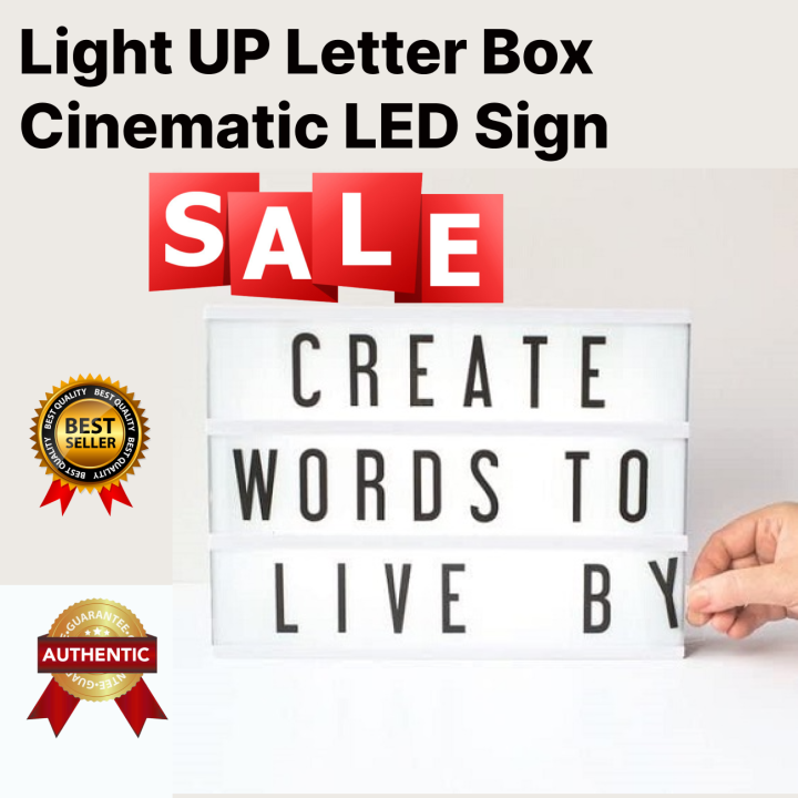 LED Cinematic Letter Light Box A4 Personalized msg signage Lazada PH