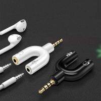 【CW】 U Type Adapter Dual 3.5 MM Headphone Plug Audio Cables Splitter Microphone 2in1 Connector for Xiaomi Huawei MP3/4 Player