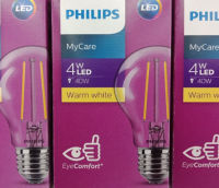 หลอดไฟฟีลาเมนต์ โชว์ใส้ สไตล์วินเทจ PHILIPS MyCare LED 4w แสงวอม์มไวท์ แพ็ค1หลอด