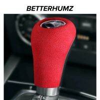 Beterhumz Alcantara ฝาครอบลูกบิดหัวเกียร์รถยนต์สำหรับ Mercedes W204 W219 W169 W212 W463 C E A G Class CLS อุปกรณ์ตกแต่งรถยนต์