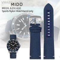 Ylon นาฬิกาสายไนลอนหนัง22มม. สำหรับคนกลางนักเดินเรือ M026.629/430 Ocean Star M042.430 Citizen กันน้ำสีดำสีน้ำเงิน Tali Jam Kanvas