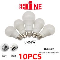 10ชิ้นหลอดไฟ Led โคมไฟ A60A80 E27 B22 AC120Vแสงพลังงานจริง8วัตต์-24วัตต์3000พัน4000พัน6000พันโคมไฟสำหรับบ้านและสำนักงานแสง