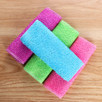 【cw】1Pc Soft Multi-color Anti-grease Bamboo Fiber Cleaning Rags Washing Towel Dish Cloth Household Kitchen Dinning Accessory