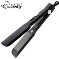 ที่หนีบผมตรงผมกว้าง Nano Titanium เตารีดยืดผม LCD Hair Flat Iron ที่หนีบผมตรงแบบมัลติฟังก์ชั่นและที่ม้วนผม