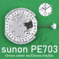 【YF】 PE703 movement china sunon pe70 Three Hands with 3Eyes ＆Date Small Chronograph Second ＆ Minutesecond