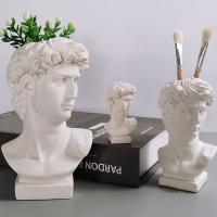 Greek Mythology Figurine David Head Portraits Bust Mini Gypsum Statue Drawing Practice Crafts Plaster Sculpture Nordic Decor