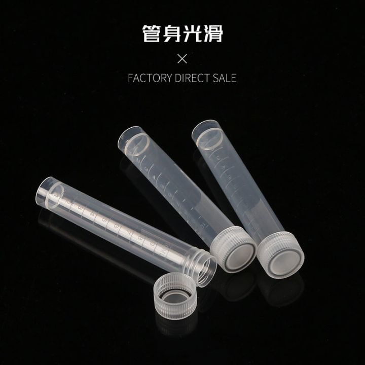 free-shipping-10ml-screw-flat-cryotube-centrifuge-tube-with-scale-plastic-standable-sample-tube-100-pack