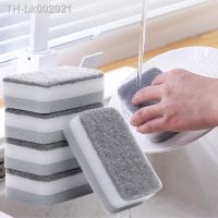 ✘□♘ 5Pcs Home Double-Sided Cleaning Sponge Gray Dirt-resistant Scouring Pad Cleaning Sponges Household Cleaning Tools