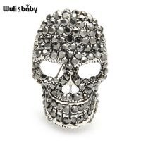 【DT】hot！ Wuli baby Sparkling Rhinestone Brooches 2-color Punk Brooch Pin Gifts