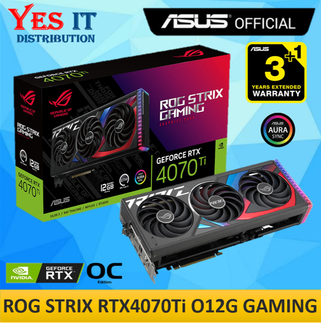 Asus ROG Strix GeForce RTX 4070Ti 12GB GDDR6X OC Edition Graphics