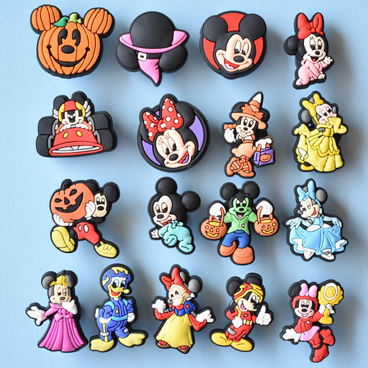 Cute Mickey minnie racing car Series halloween shoes accessories buckle