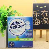 อเมริกัน Alka Seltzer Summed โซดาแท็บเล็ตแบบฟู่รสมะนาวอ่อนฐานท้องทุ่ง36ชิ้น