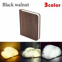 LED Wooden Book Lamp Night Lights Children USB Book Shape Bedside Bright Table Reading Lamp Bedroom Art Decor Book Light Gift