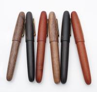 Jinhao 9056 Natural Wood Fountain Pen Handmade M/F Nib Ink Pen With A Converter School Business Office Gift Writing Pen  Pens