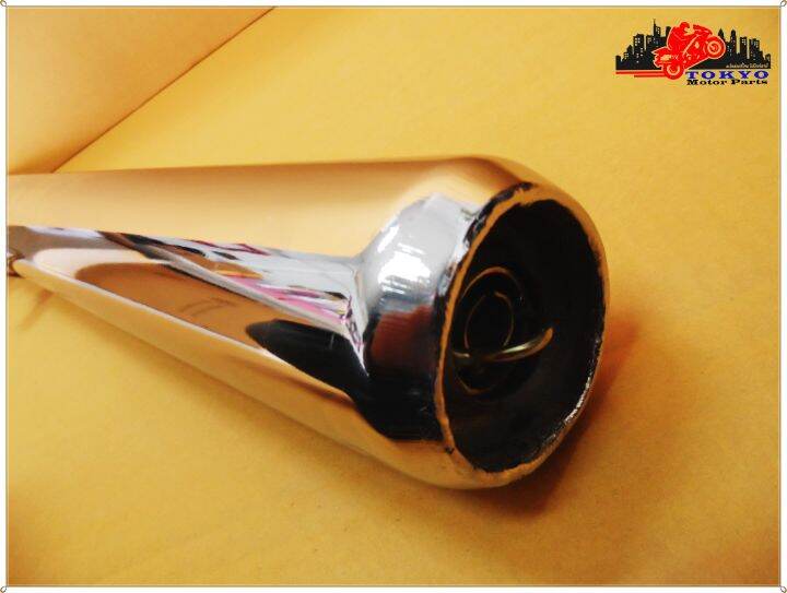 yamaha-yl2-exhaust-muffler-pipe-new-vintage-ท่อไอเสีย-79-ซม-รอบวง-ปลาย-23-ซม-คอท่อ-1-5-นิ้ว-ปลายท่อ-2-นิ้ว