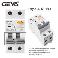 GEYA ประเภท GYR9NM RCBO 6KA 16A 32A 25A 40A เบรกเกอร์ตกค้างไฟฟ้าที่มีการป้องกันเกิน