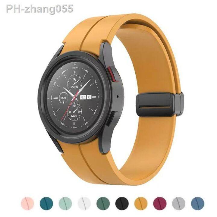 original-silicone-band-for-samsung-galaxy-watch5-pro-45mm-strap-5-4-44mm-40mm-accessories-magnetic-buckle-correa-watch-4-strap