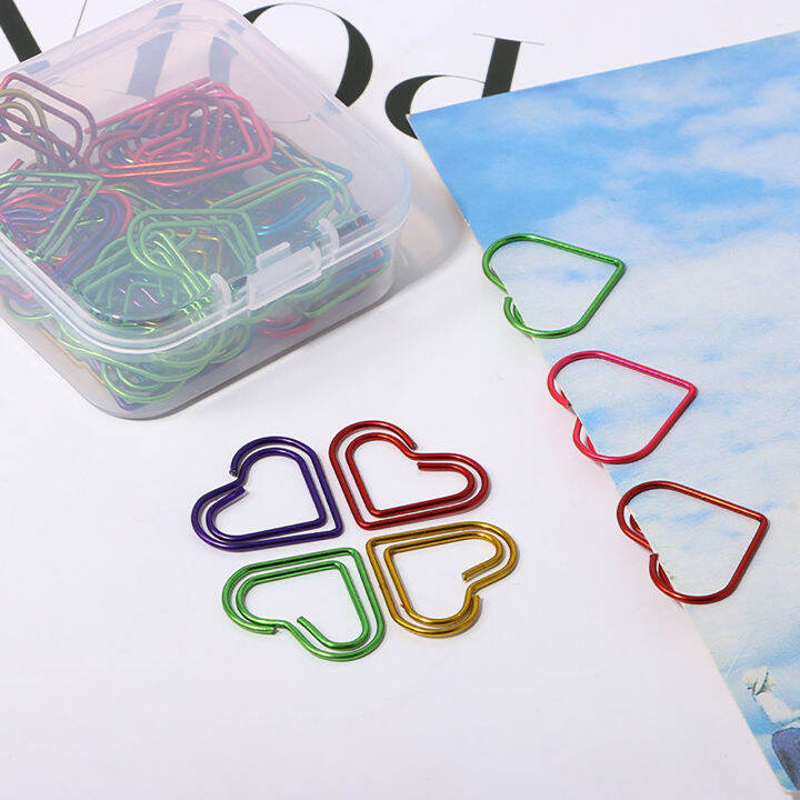 50-pieces-multicolor-heart-shaped-love-paperclips-metal-paper-clips-school-office-supplies-50-pieces