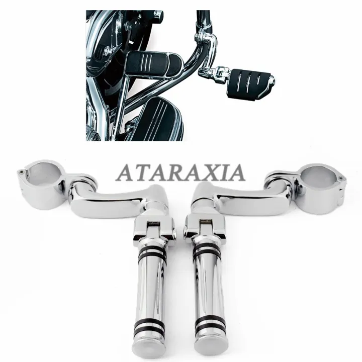 Motorcycle Highway Engine Guard Crash Bars With Fold-Up Foot Pegs For Harley, Yamaha, Honda, Suzuki & More