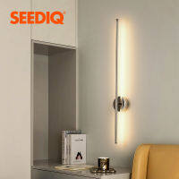 SEEDIQ โคมไฟติดผนัง Led ทันสมัยหมุนได้สีดำสีขาวสีเงินโคมไฟติดผนัง AC85-265V โคมไฟติดผนังเชิงเทียนยาว100 120ซม. โคมไฟติดผนัง