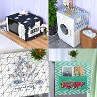 Hippie Bohemian Design Linen Dust Covers Roller Washing Machine Covers Refrigerator Protector Microwave Dirt-resistant Washer Dryer Parts  Accessories