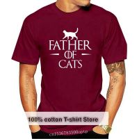 Father Of Cats T-Shirt Mens Funny Pap Cat Shirt Pap Kitten Birthday Gift 100% cotton T-shirt