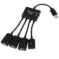 Type-C to Micro-USB Hub USB 3.1 4-Port Powered OTG Hub