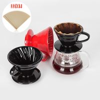 hario v60 dripper ดริปกาแฟ กรวยกรองกาแฟ กรองกาแฟ ดริปกาแฟ ขนาด01/02 สำหรับกรวยดริปกาแฟ เซรามิค  สีขาว/สีดำ/สีแดง